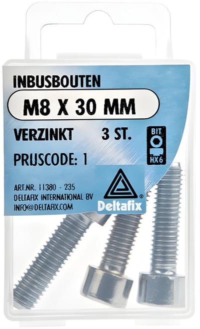 Deltafix - Inbusbout m8x30mm 3st
