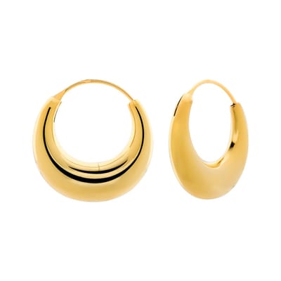 WeLoveSilver - zilveren oorringen - gold plated - brede elegantie