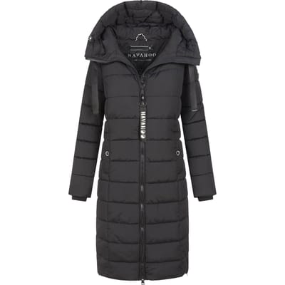 Navahoo Mondmädchen dames wintermantel met capuchon en fleecevoering