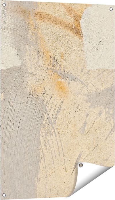 Gards Tuinposter Abstracte Kunst van een Cementen Muur - 60x90 cm - Tuindoek - Tuindecoratie - Wanddecoratie buiten - Tuinschilderij