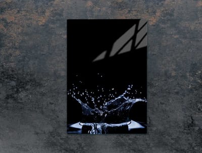 TMK ArtDeko Serie - Snijplank van glas - 35x52 cm - Waterprint - Hittebestendig - Veelkleurig