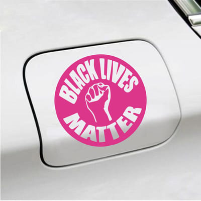 Bumpersticker - Black Lives Matter - 15 X 15 - Roze