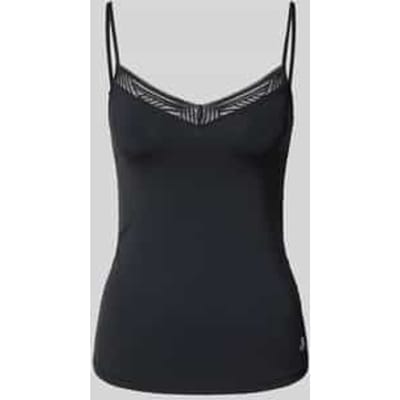 Shaped fit top met bandjes en kant