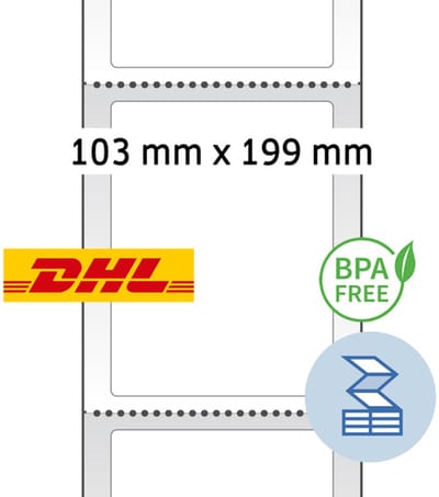 HERMA thermodirect-verzendetiketten, rol, 103 x 199 mm, permanent