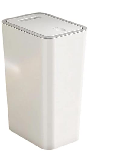 Prullenbak met Pedaal - Keukenemmer - Geurvrij Houden - Stabiel Ontwerp - 10 Liter - Wit