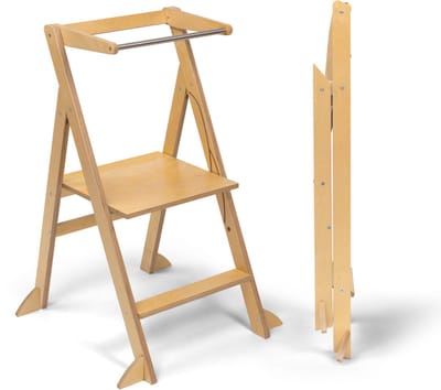 Ette Tete STEP’n’FOLD met extra support– Opvouwbare leertoren - Naturel