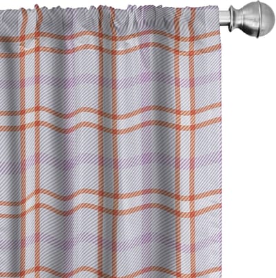 ABAKUHAUS – 2x75x175 cm gordijnen – microvezel – lavendel/verbrande Siena