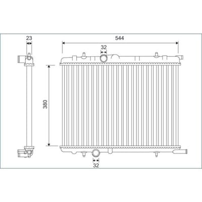 Radiator, motorkoeling VALEO 701124