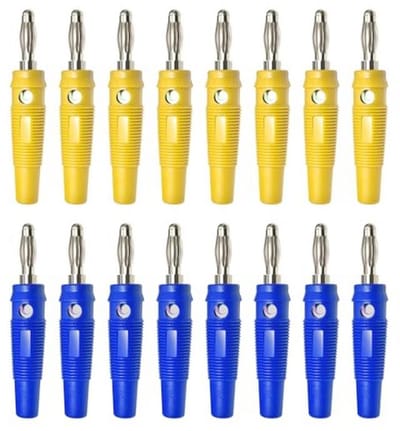16 Stuks Bananenstekkers 4 mm Connectoren voor Luidsprekers en Hifi Installaties