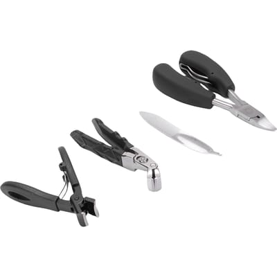 Nagelknipper Set met Hoekige Kop Roestvrij Staal Lange Handgreep Wijde Bekopening voor black