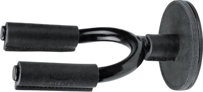 Levy's LVY-FGHNGR-BKBK Black Forged Guitar Hanger with Black Leather