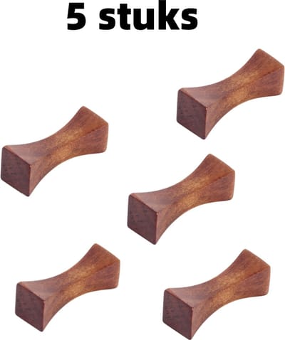 5 stuks - Eetstokjeshouder - Eetstokjessteun - Vierkante, kussenvormige eetstokjeshouder - Draagbaar - Houten eetstokjeshouder - Bestekrek voor thuis, keuken en eetkamer - 4,5 cm * 1,5 cm - Bruin