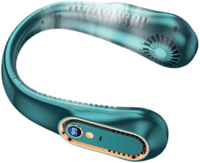 Nekventilator - Draagbare nekventilator – Handsfree ontwerp zonder bladen – 360° koeling rondom – Stille draagbare ventilator – Geschikt voor binnen en buiten – Groen