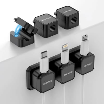 Kabelorganizer voor Bureau - Magnetische Kabelhouders en Klemmen (6 Stuks)