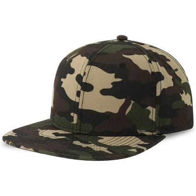 Atlantis Headwear Snap Back-S Cap AT685 - Camouflage/Black - One size