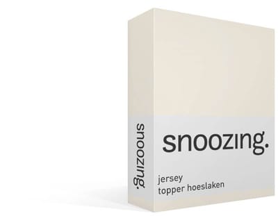 Snoozing Jersey - Topper Hoeslaken - 100% gebreide katoen - 70x200 cm - Ivoor