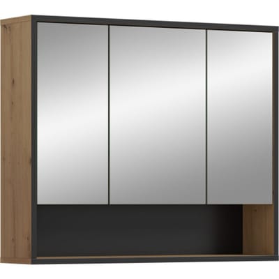 Spiegelkast Artisan Oak - Moderne Badkamer Opslag - Zacht Sluitende Deur - 80x68x19cm