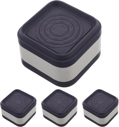 Wasmachine voetjes - Anti-slip pads - Apparaten Stabiliseren - Schokabsorberend Geluid dempend - 8x8x5.2 cm - Grijs
