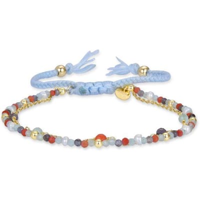 Luxenter Sterling zilveren 925 armband met Pastel Groene Hydrothermale Kwarts afgewerkt in 18K geel goud - Asvorg