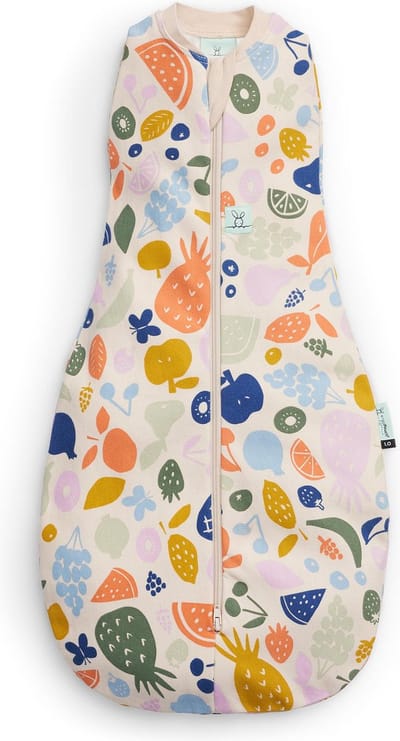 Ergopouch Cocoon inbaker slaapzak - 0,2 Tog - 2-in-1 Slaapzak - Combi Slaapzak Baby + Inbakerslaapzak - Slaapzakken - Zomer slaapzak - Slaapzak 60 cm -Fruit Salad