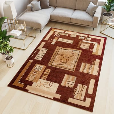 Tapiso Atlas PP Vloerkleed Bruin Klassiek Woonkamer Tapijt Maat- 130x190