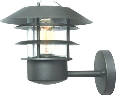 Landelijke Wandlamp - Steady Lighting - Metaal - Landelijk - E27 - L: 26cm - Voor Buiten - Woonkamer - Eetkamer - Zwart