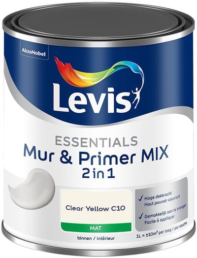 Levis - Essentials Mur & Primer Mix - Clear Yellow C10 - Mengverf - 1 L