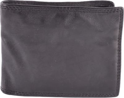Giuliano gewassen lederen billfold portemonnee - Zwart - Heren - Made in Italy
