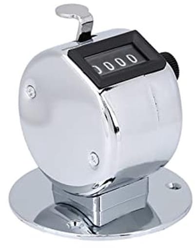 Telapparaat Hand - Mechanische Teller - Sport Evenementen - 4 Cijferig Tot 9999 - Compact Formaat - Zilver