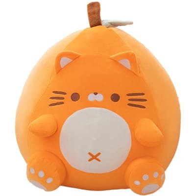 Treasuringu Oranje Kat Pluche Speelgoed Schattige Cartoon Dieren Kat Pluche Kussens Pluche Poppen Bank Zacht Kussen beige