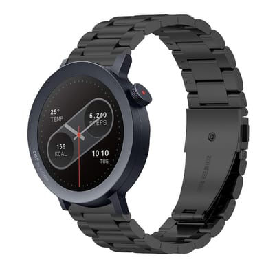 Dailygoody - Horlogeband - Roestvrijstalen Horlogeband - Slijtvast - Zwart - Compatibel met Watch Pro 2 - Vervangend polsbandje - 22 Millimeter