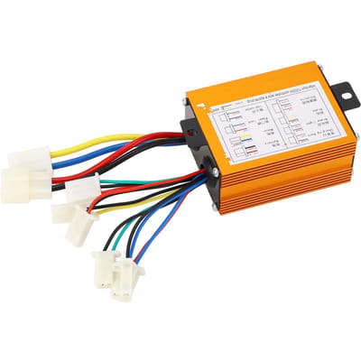 Contrôleur Brossé pour Vélo Électrique 24V 350W Alliage d'Aluminium Contrôleur de Vitesse de Moteur Remplacement pour Trottinette Électrique orange