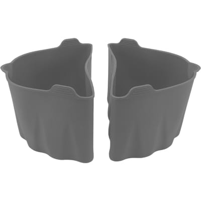 2 Stuks Slowcooker Voering 6?7QT Siliconen Kookpot Divider Slow Cooker Kookvoering voor Thuis L(for 6.5-9kg) grijze kleur