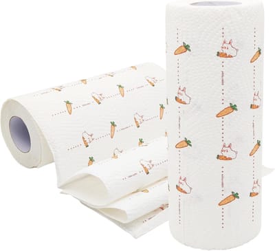 Keukendoeken met motieven - Papieren handdoeken - Keuken schoonmaken - 3-laags dikte - 23x10x9.5 cm