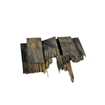 Houten dakspanen – 30 stuks – Ideale aanvulling op de HOCHALM kerststalset – Met de hand gehouwen, aan de uiteinden gebroken – Geschikt voor het decoreren van oude gebouwen, loodsen of kerststallen – C337439