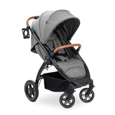 Hauck Uptown - Buggy - Geschikt voor stad en bos - Voor korte en lange benen - Black Melange Grey
