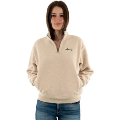 Superdry - Country Club jas met borgvoering en korte rits - Dames - Truien