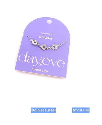 Go Dutch Label Armband (Sieraad) Kinderen - Smalle Pols - 3 Bloemen Zilver