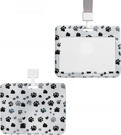 Glijdende ID-kaarthouder - Badgehouder - Werk Organisatie - Schuifontwerp - 10.2 x 7.6 cm - Dierenpootjes