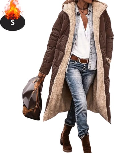 Livano Winterjas - Parka - Dames - Winter - Jas - Volwassen - Stijlvol - Koffie - S