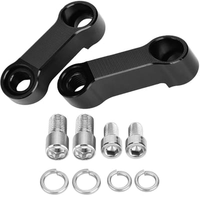 Cosensi - Motorfietsspiegelverlenging - Achteruitkijkspiegel - Duurzaam en stevig - 10 mm en 8 mm adapters - Verlenging tot 8 cm - Geschikt voor mo...