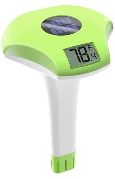 Zonne-energie zwembadthermometer met groot digitaal LCD-display - Waterdicht en gemakkelijk afleesbaar voor zwembaden, vijvers en ijskoude baden
