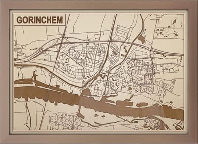 Decoratief Beeld - Houten Van Gorinchem - Hout - Bekroned - Bruin - 21 X 30 Cm