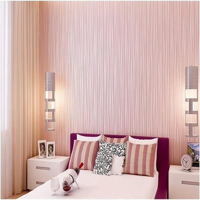 1 rol niet-zelfklevend 3D-strepenbehang Gemaakt van vlies Milieuvriendelijk materiaal Vochtbestendig en lichtgewicht 53*950cm/20.87*374in