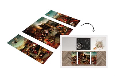 Keukenloper - Loper keuken - Temptation of Saint Anthony - schilderij van Jheronimus Bosch - 120x60 cm - Keukenloper vinyl