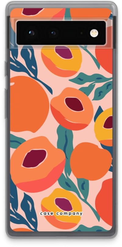 Case Company® - Hoesje geschikt voor Google Pixel 6 hoesje - Perzik - Soft Cover Telefoonhoesje - Bescherming aan alle Kanten en Schermrand