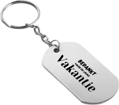 Akyol - bedankt voor de leuke vakantie sleutelhanger - Bedankt - familie collega - cadeau - 54 x 29mm