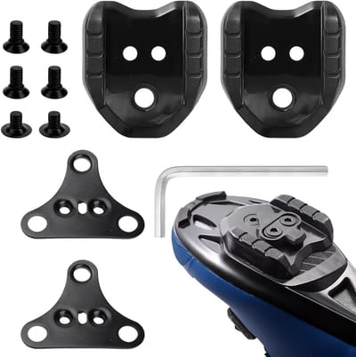 2 Stuks Fiets Cleats Adapters Geschikt voor Shimano SPD, 3-Hole Fietsschoenen, Ideaal voor Racefietsen en MTB Pedalen