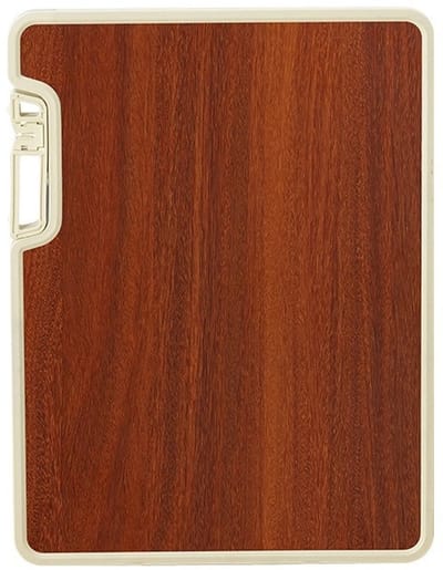 Plastic Snijplank - Met Houtnerf – Dikke Krasbestendige Grote Maat met Sapgoot en Zelfstandig Handvat – Vaatwasserbestendig - 40x30x2cm