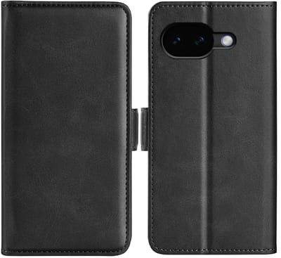 MobyDefend Hoesje - Geschikt voor Google Pixel 10a - Luxe Wallet Book Case (Sluiting Zijkant) - Zwart